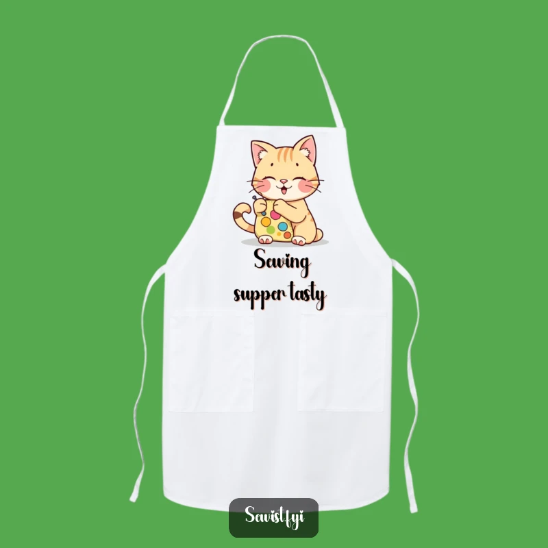 Funny Cat Chef Apron: Hilarious Stitching Project Master Gift