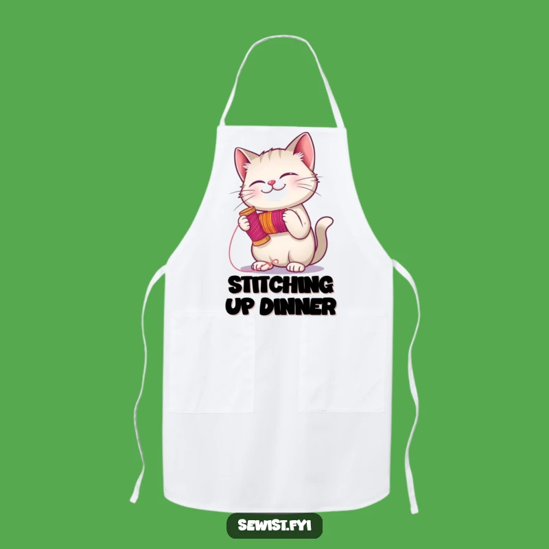 Funny Cat Stitching Apron: Protect Yourself with Hilarious Feline Style