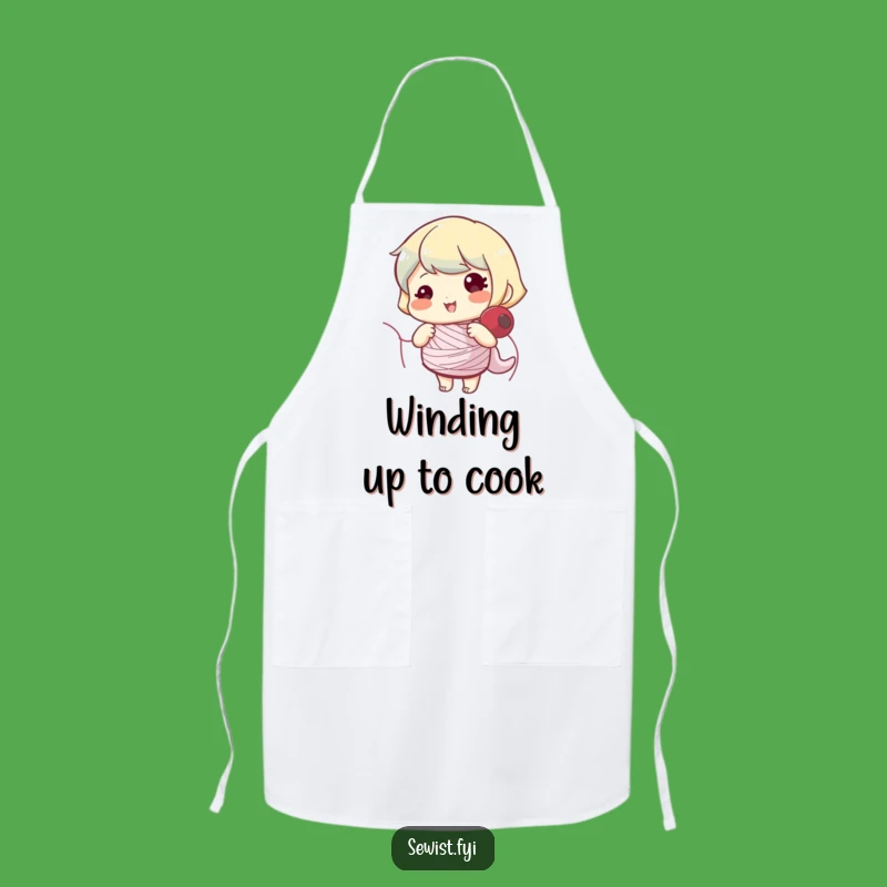 Funny Cheerful Bobbin Winder Apron - Hilarious Cooking & Crafting Gift