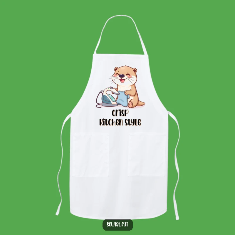 Funny Otter Chef Apron: Joyful Ironing Kitchen Fun Animal Gift