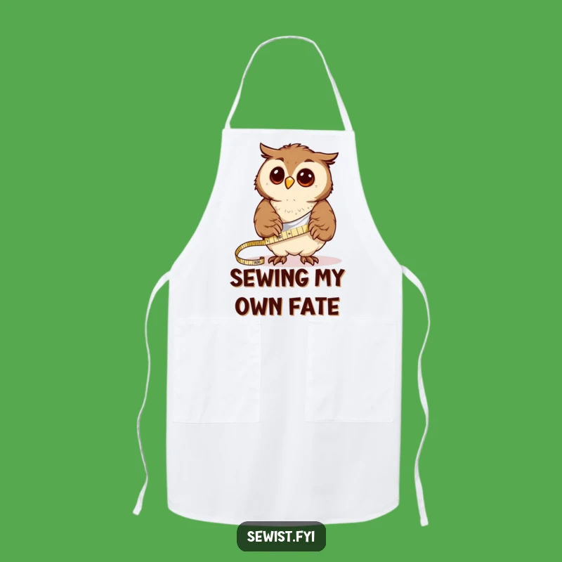 Funny Owl Chef's Measuring Apron: Hilarious Crafter's Gear, Gift Idea