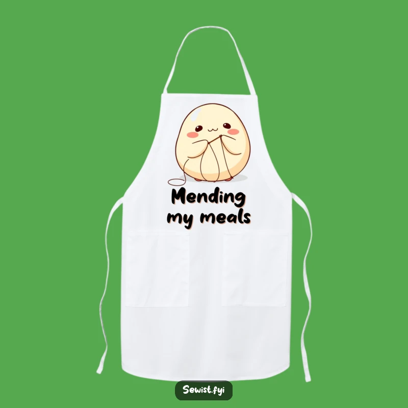 Funny Self-Stitching Dumpling Apron: Cook Up Laughs in the Kitchen!