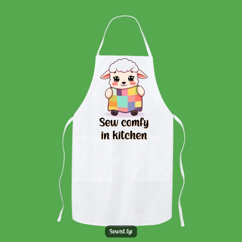 Funny Sheep Patchwork Quilt Apron: Keep Clean with Adorable Crafty Style