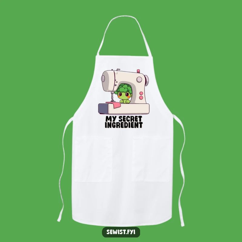 Funny Shy Broccoli Apron: Sew With Determination and Hilarious Flair