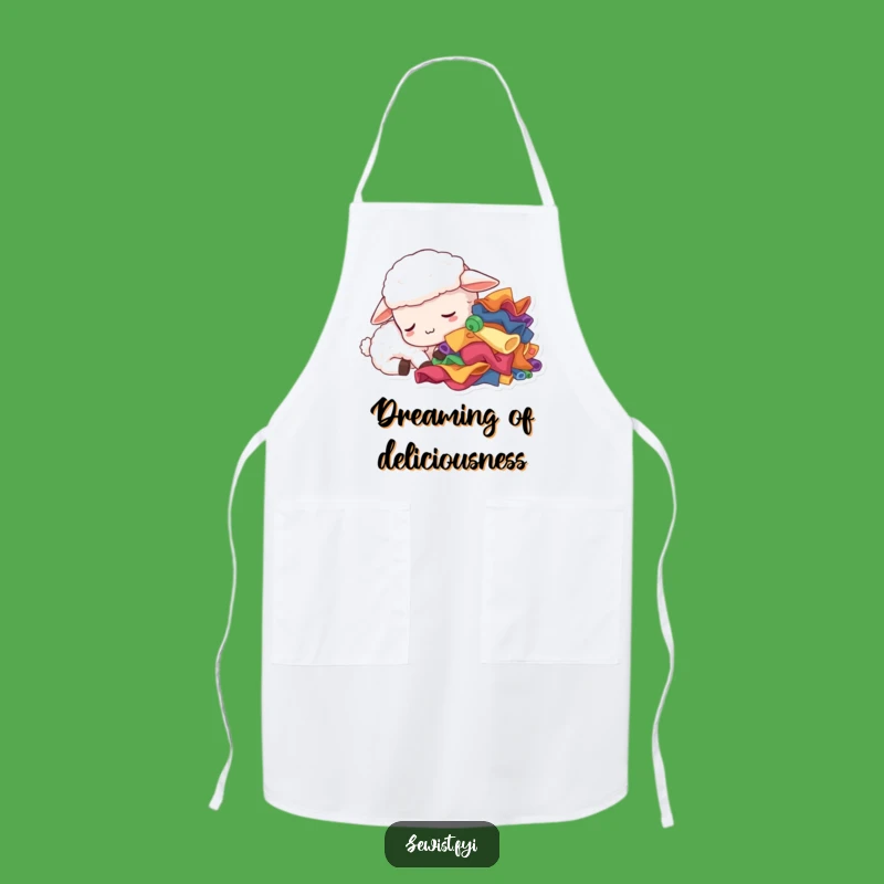 Funny Sleepy Sheep Apron: Protect Your Clothes During Crafting Naps