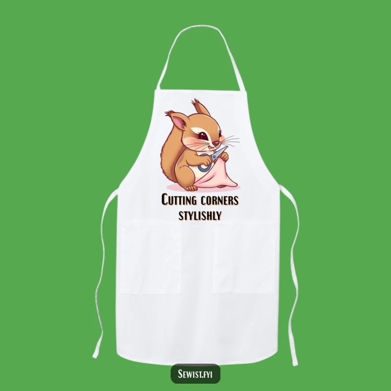 Funny Squirrel Tailor Apron: Protect Your Clothes with Crafty Charm