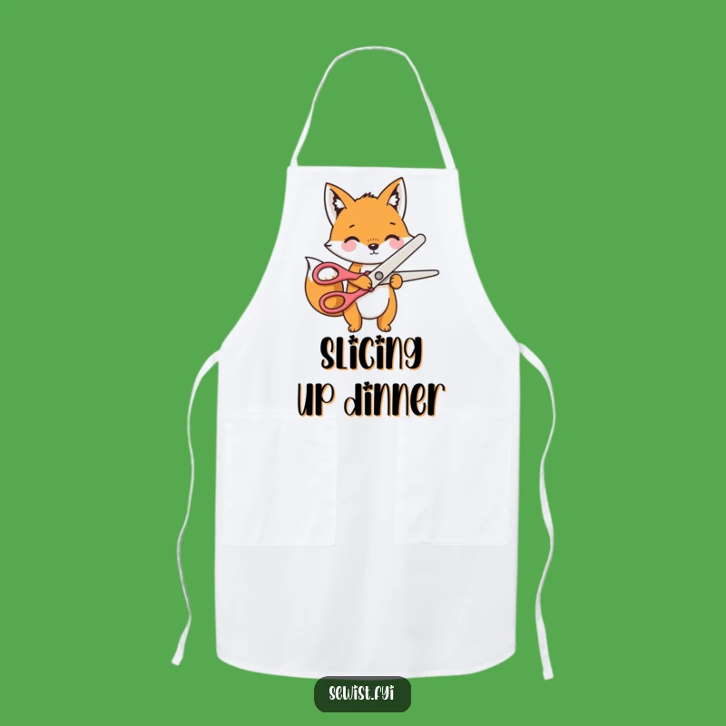 Funny Fox Tailor Apron: Playful Protection for Sewists, Perfect Gift