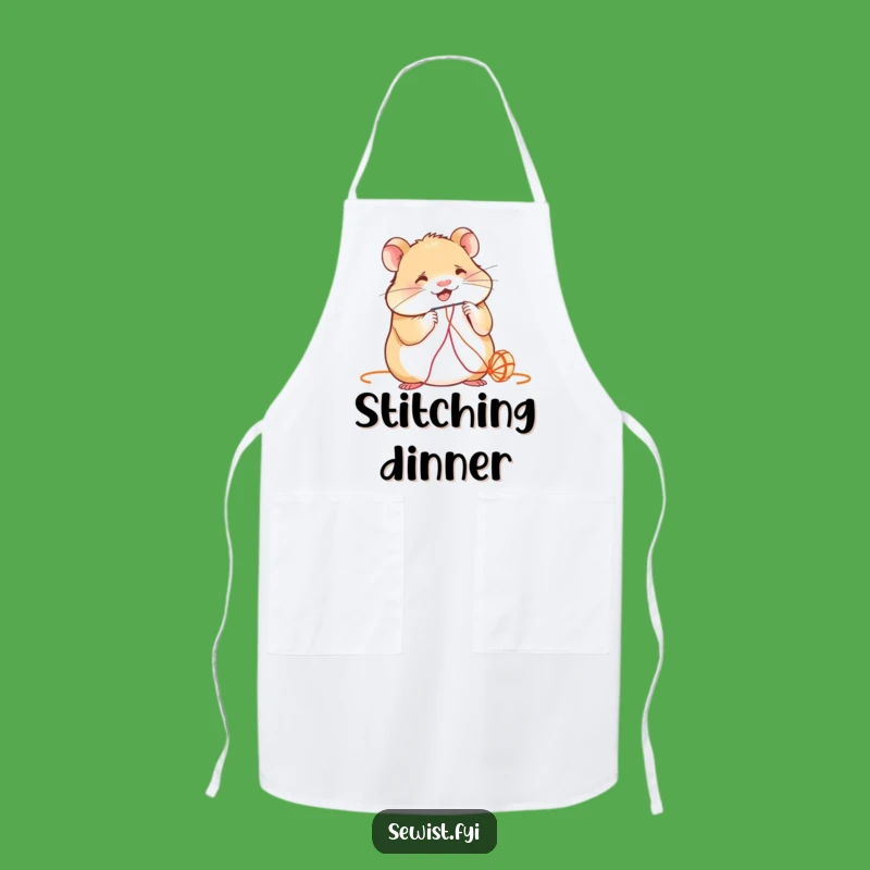 Funny Hamster Apron: Sewing Whiz Wear, Comical Chef Gear, Perfect Funny Gift