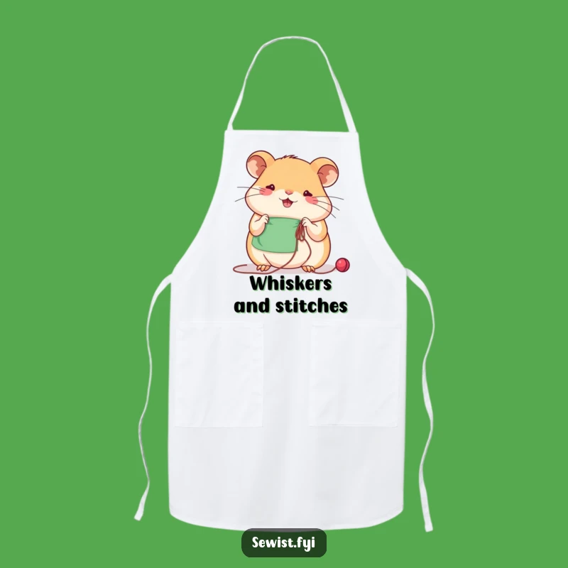 Funny Hamster Chef's Sewing Apron: Hilarious Crafter's Gear, Gift Idea