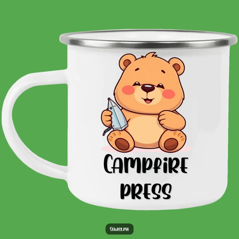 Funny Bear Camping Mug: Concentrated Pressing Adventure Sip, Rugged Comical Gift, Great Outdoors Funny Gift