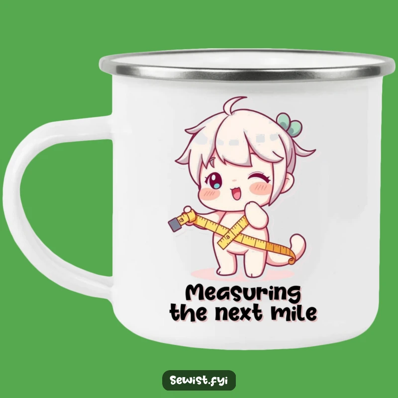 Funny Measuring Tape Camping Mug - Playful Outdoor Companion