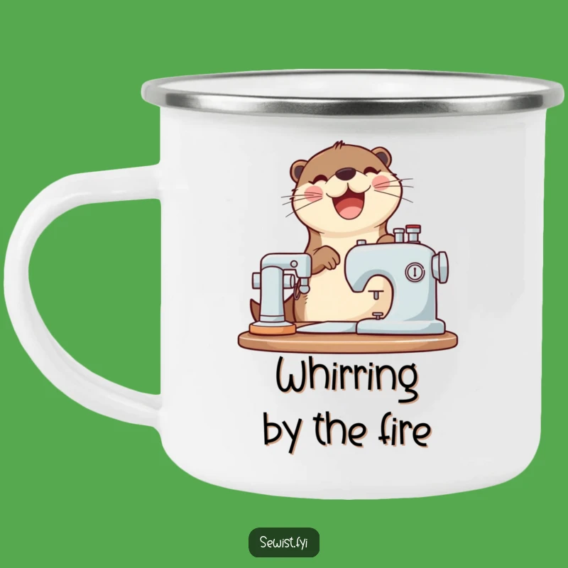 Funny Otter Sewing Camping Mug: Durable and Joyful, Whirring On the Go