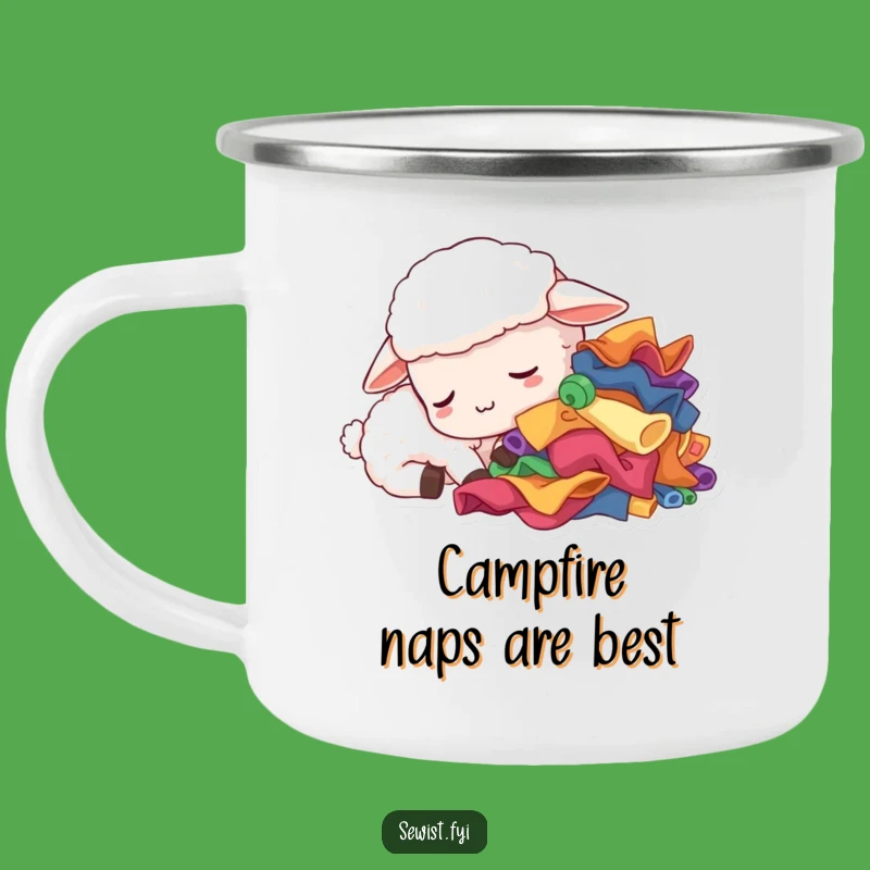 Funny Sleepy Sheep Camping Mug: Cozy Sips and Sweet Dreams