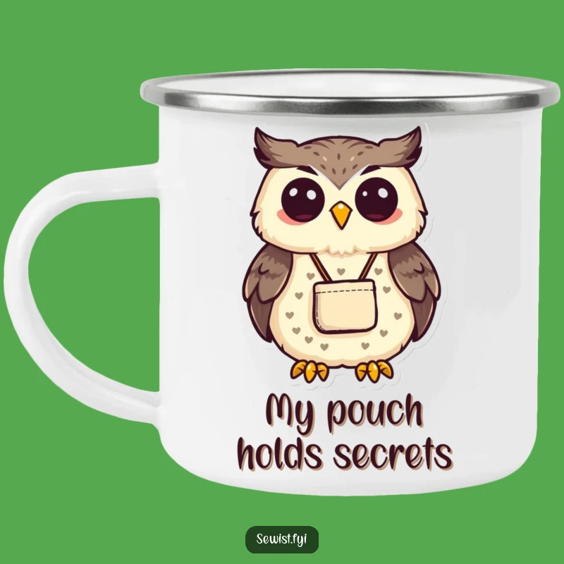 Funny Proud Owl Sewing Camping Mug: Hilarious Drinkware for Trailside Creations