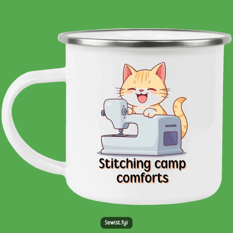 Funny Cat Camping Mug - Durable and Hilarious Gift for Outdoor Crafters
