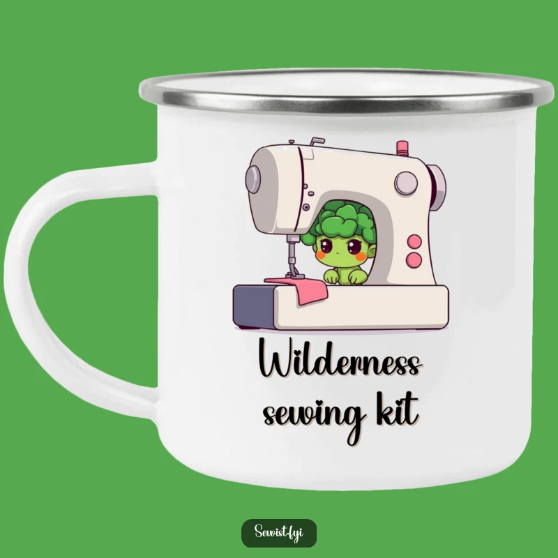 Funny Shy Broccoli Camping Mug: Outdoor Adventures With Determined Style