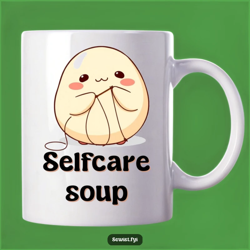 Funny Self-Stitching Dumpling Mug: Hilarious Culinary Humor Gift!