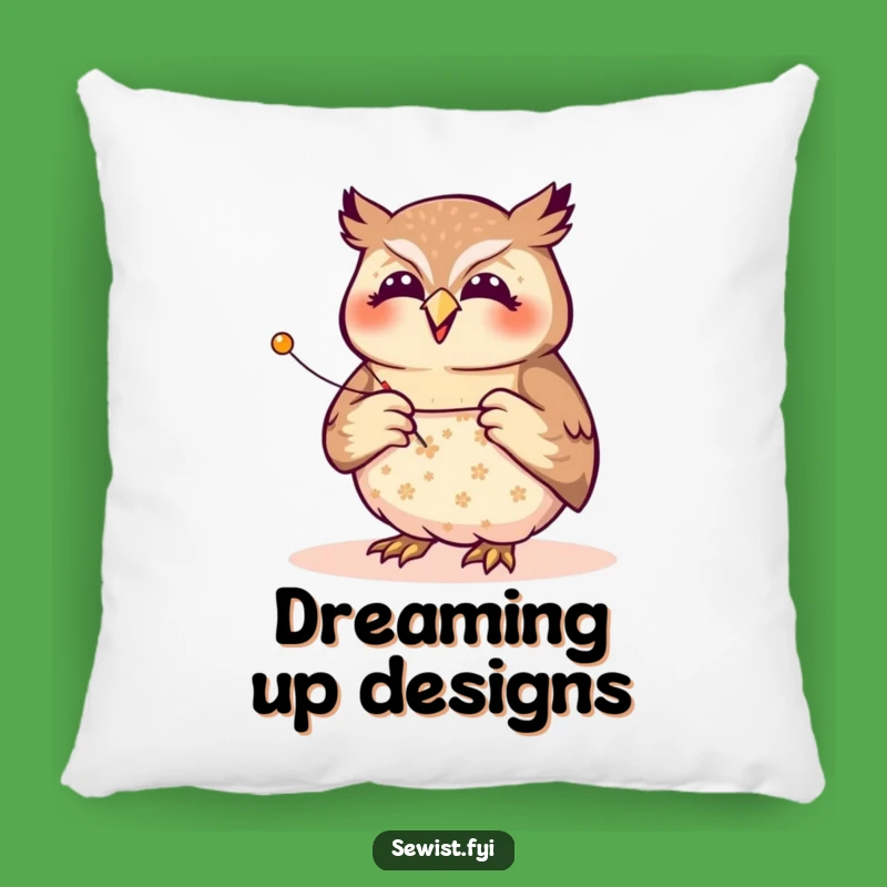 Funny Owl Seamstress Pillow: Cozy Comfort with a Focused Design