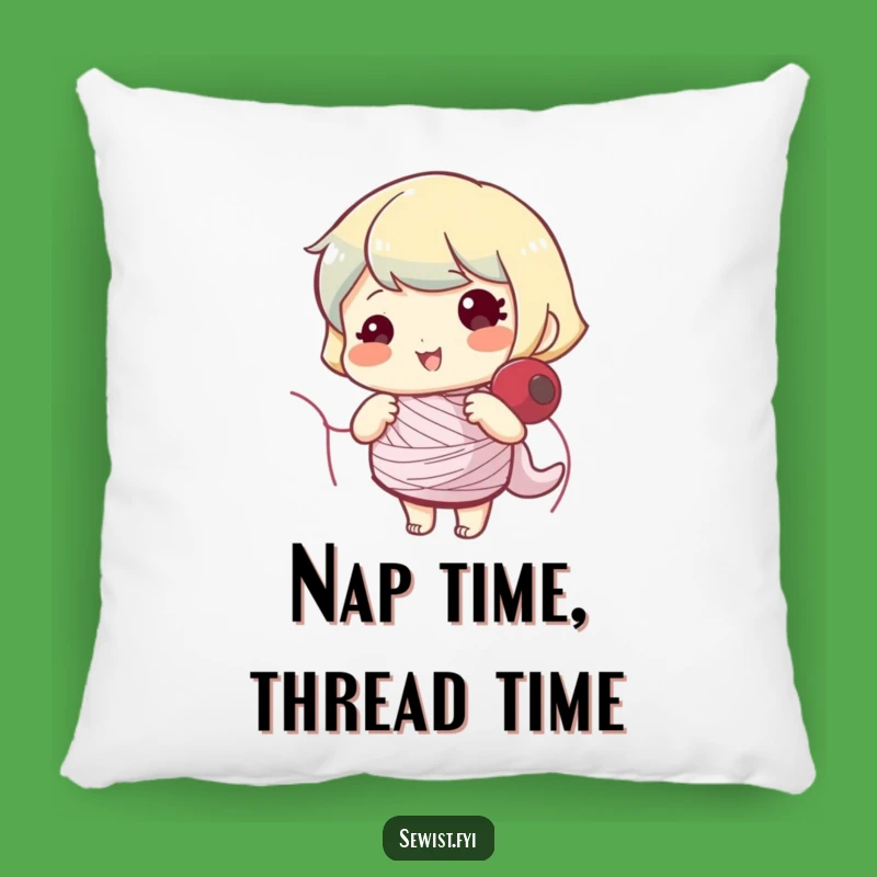 Funny Bobbin Winding Pillow - Cozy & Cheerful Sewing Accent