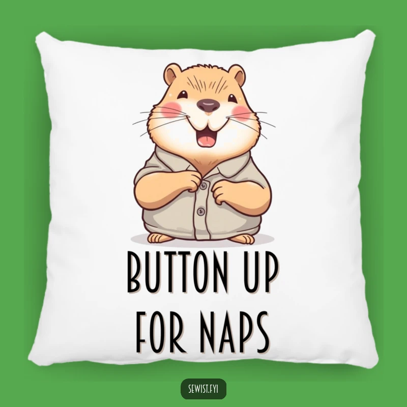 Funny Capybara Pillow: Cozy Comfort with a Chill Sewing Accent