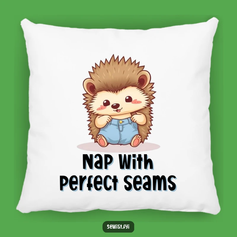 Funny Hedgehog Pillow: Cozy Comfort with Sewing Pride Accent