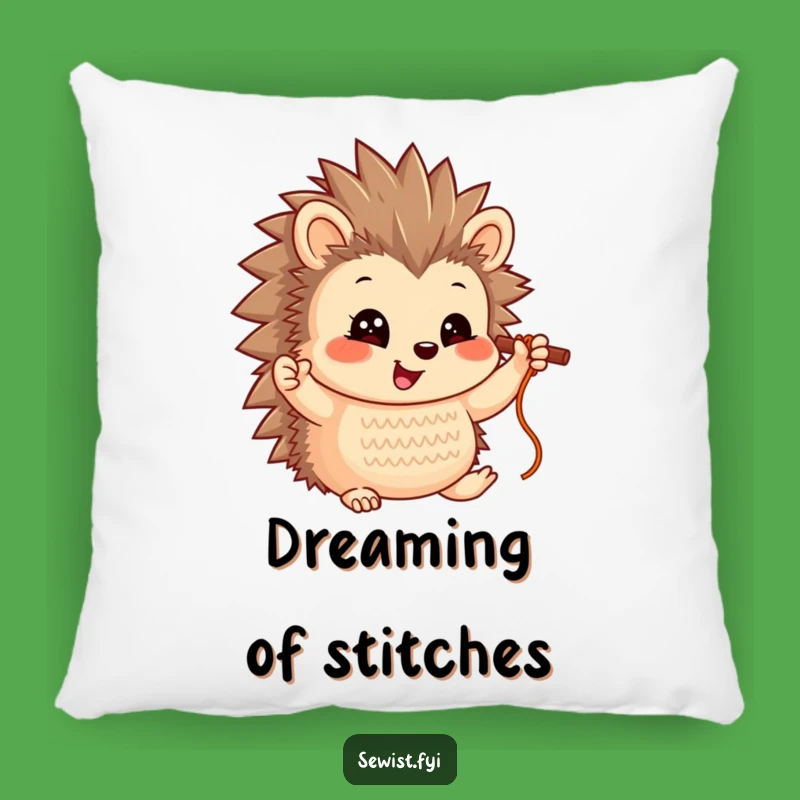 Funny Hedgehog Stitch Pillow - Cozy & Hilarious Pride!