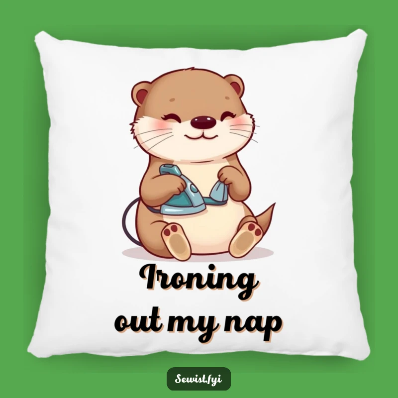 Funny Otter Ironing Pillow: Cozy Comfort with a Happy Design
