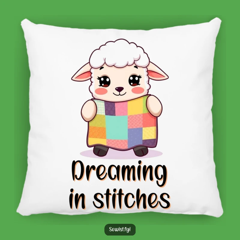 Funny Sheep Patchwork Quilt Pillow: Cozy Comfort Celebrating Handmade Artistry