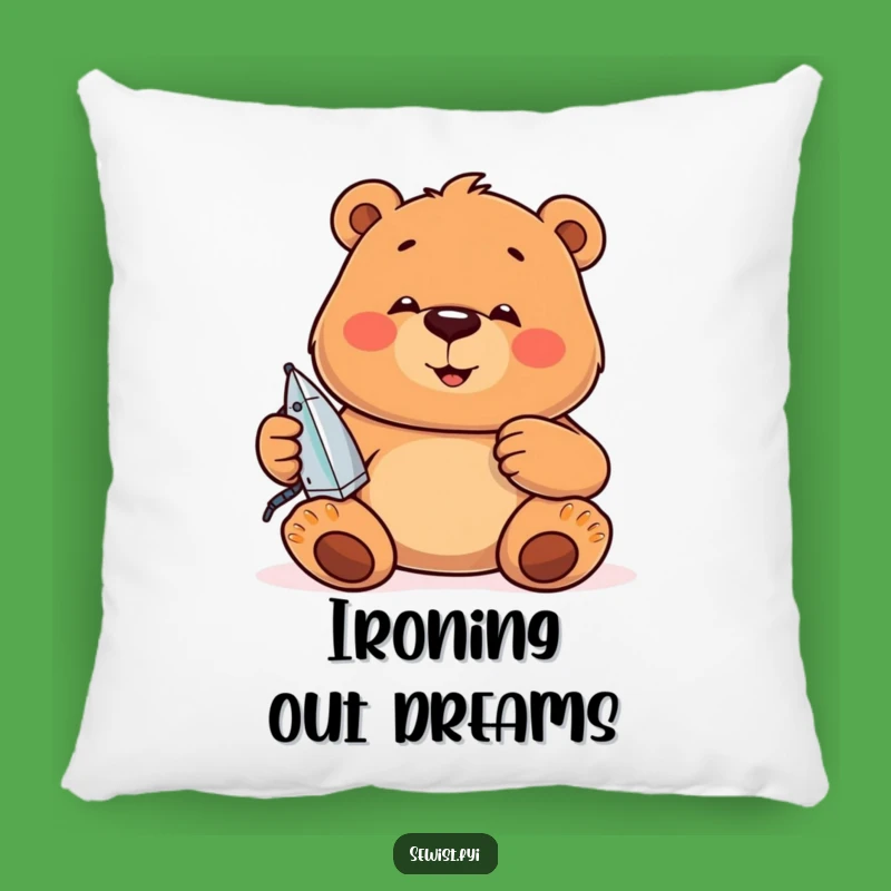 Cozy Funny Bear Pillow: Focused Comfort, Soft Comical Accent, Wonderful Funny Gift