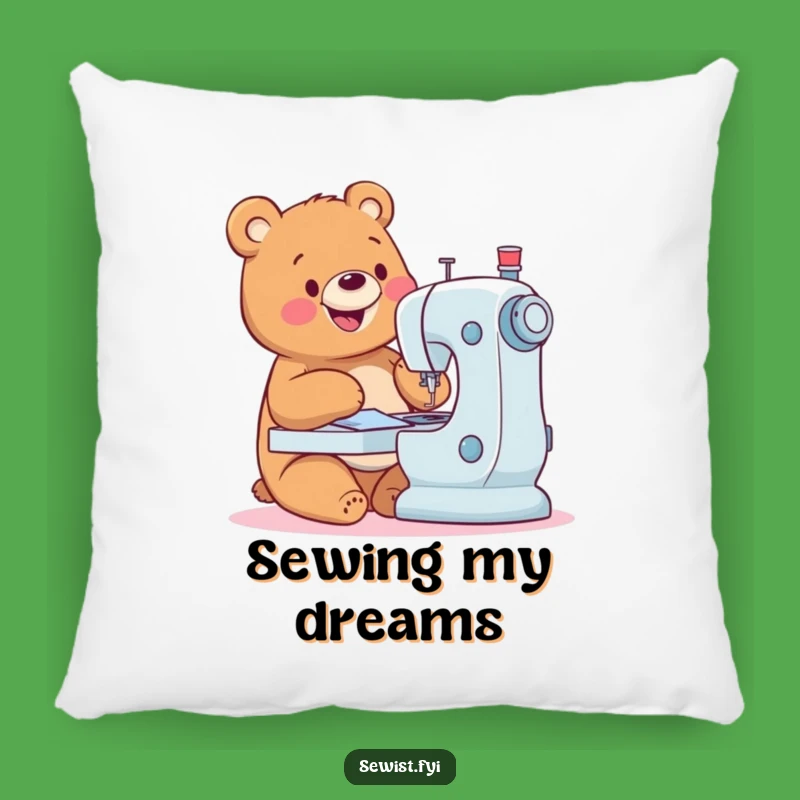 Funny Happy Bear Pillow: Cozy Crafting Companion, Adorable Funny Gift