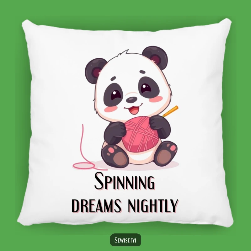 Funny Panda Pillow: Cozy Comfort with Playful Thread Accent