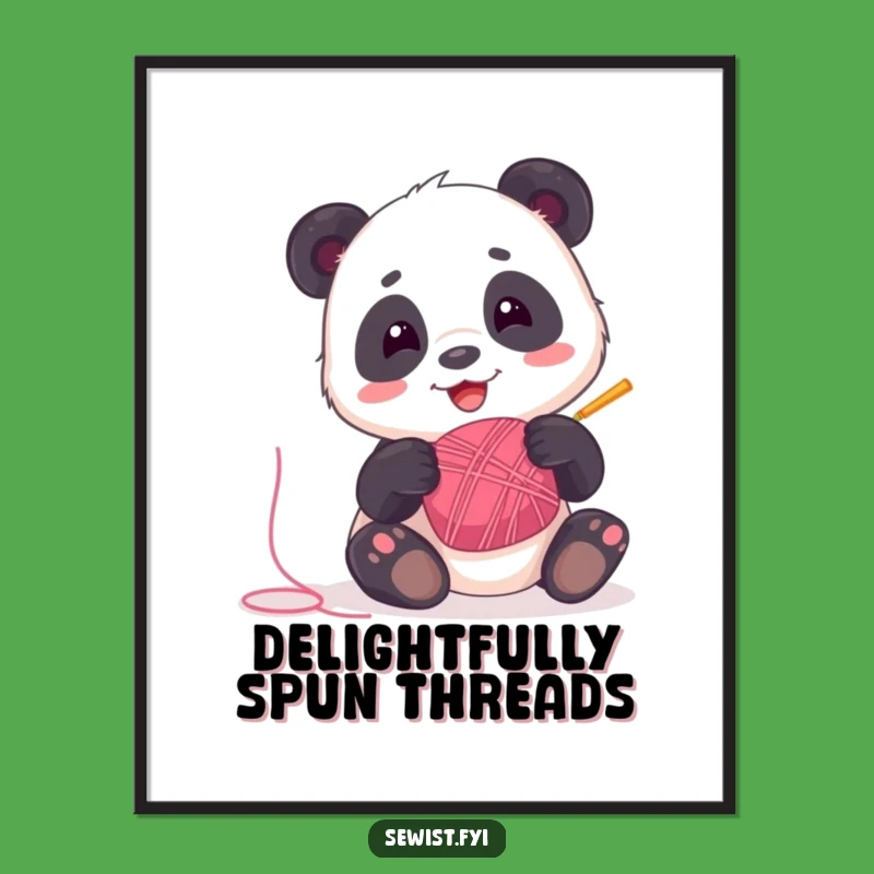 Funny Panda Digital Art Print: Instant Playfulness for Your Walls