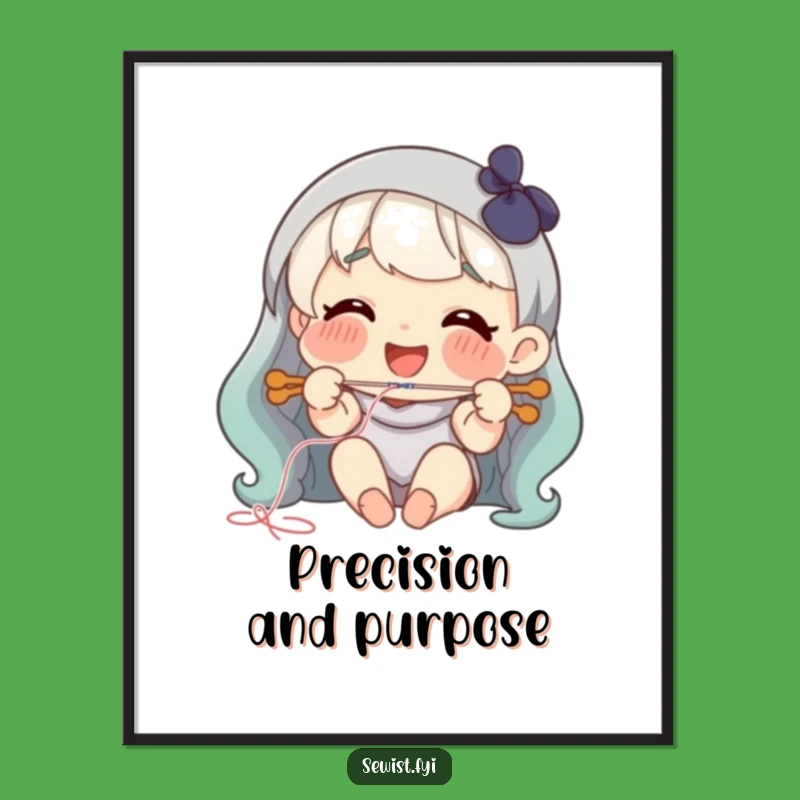 Funny Threading Needle Digital Print: Joyful Art, Buy Funny Gift!