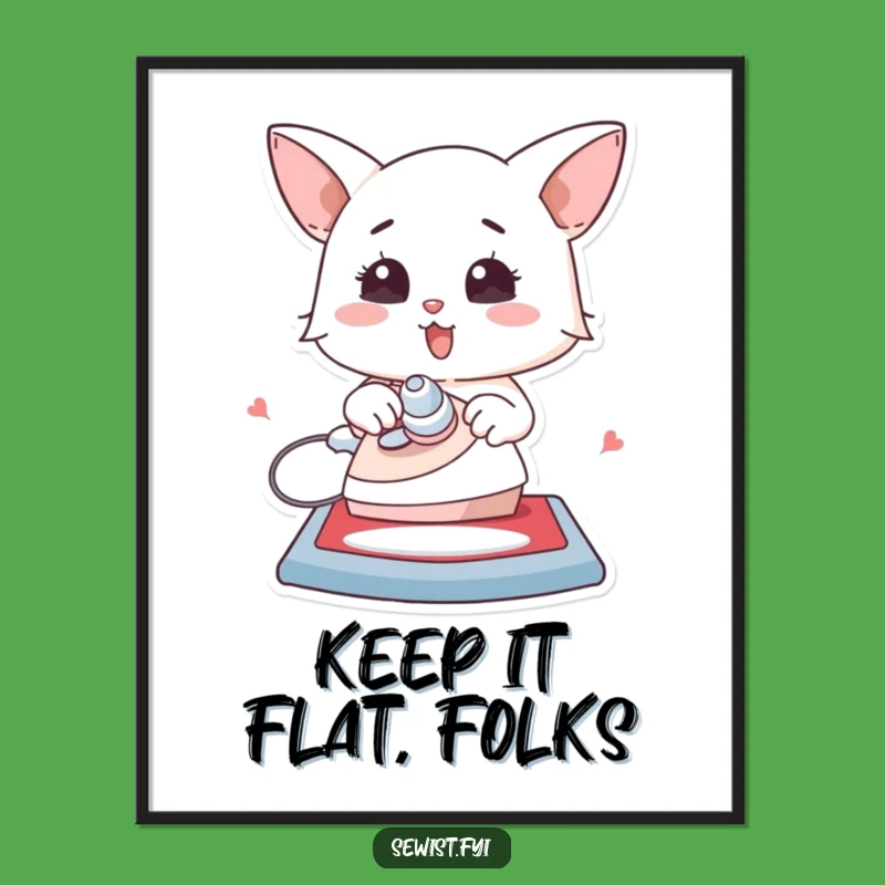 Funny Ironing Digital Print - Joyful Wall Art for Makers