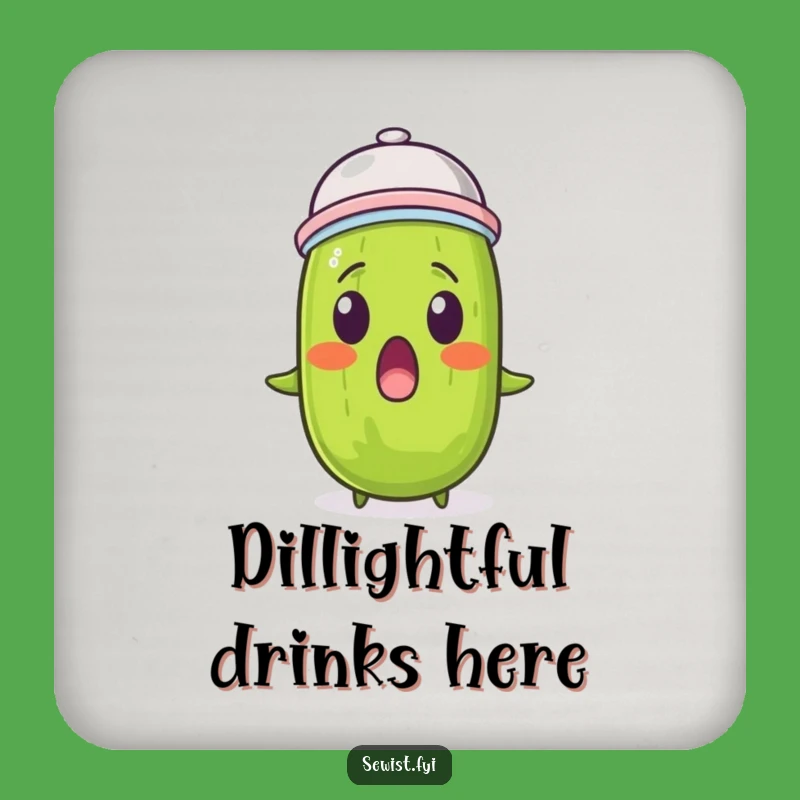 Funny Pickle Thimble Coaster: Protect Surfaces with Quirky Charm!
