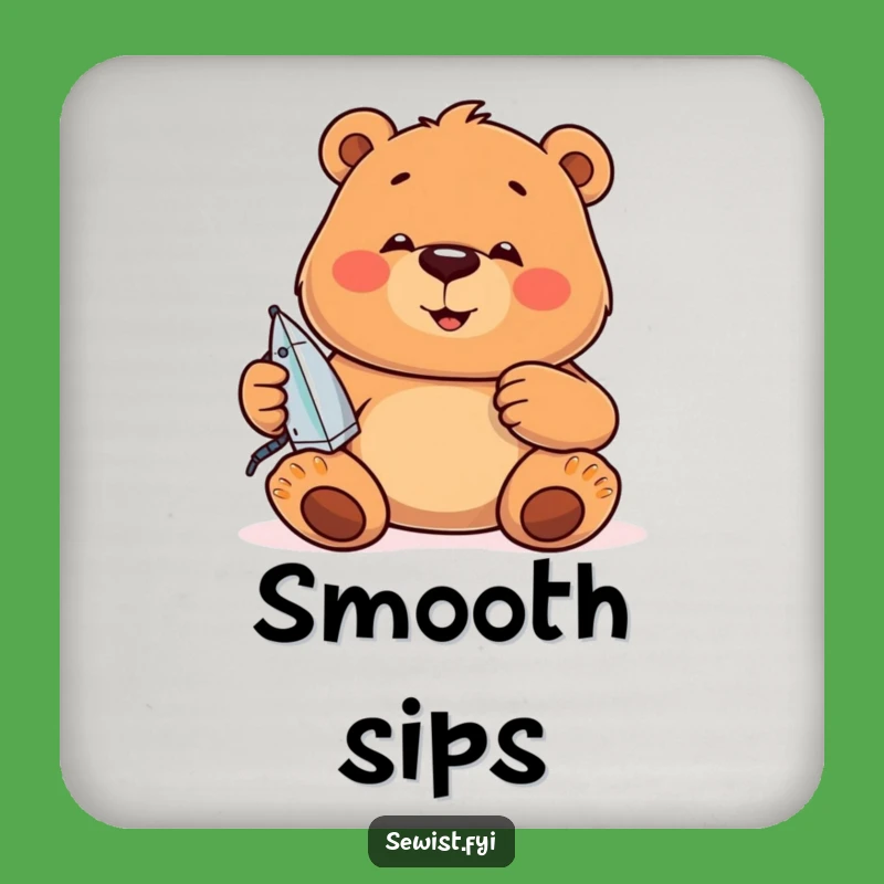 Funny Bear Coaster: Pressing Surface Protection, Chic Comical Accessory, Perfect Funny Gift