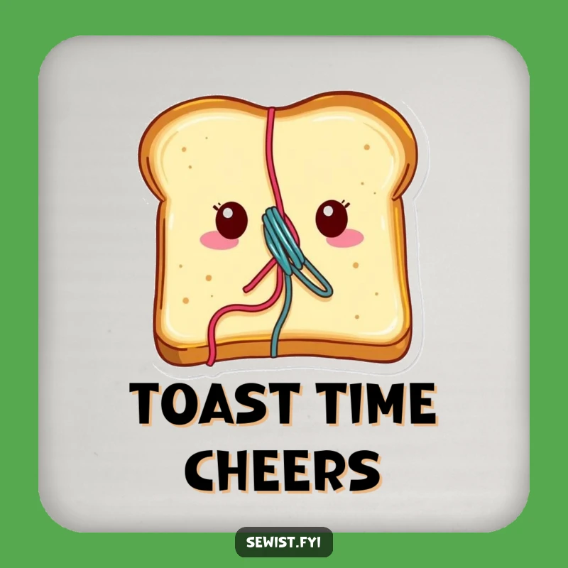 Funny Cheerful Toast Coasters: Protect Surfaces With Breakfast Charm