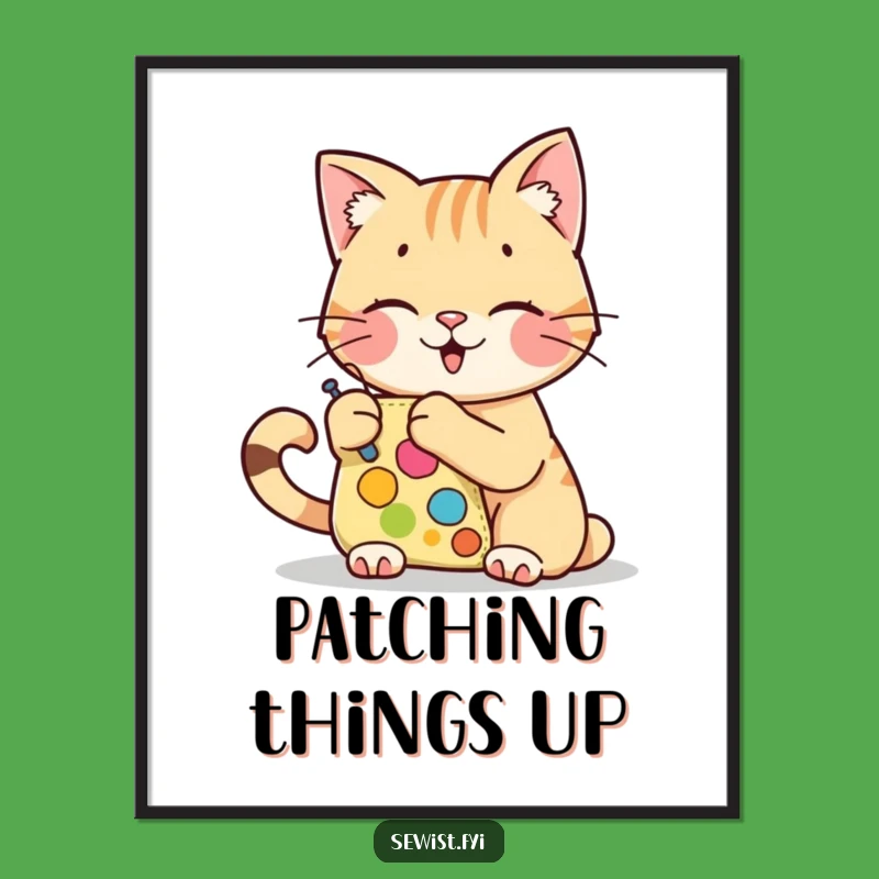 Funny Cat Art Poster: Vibrant & Hilarious Handmade Gift