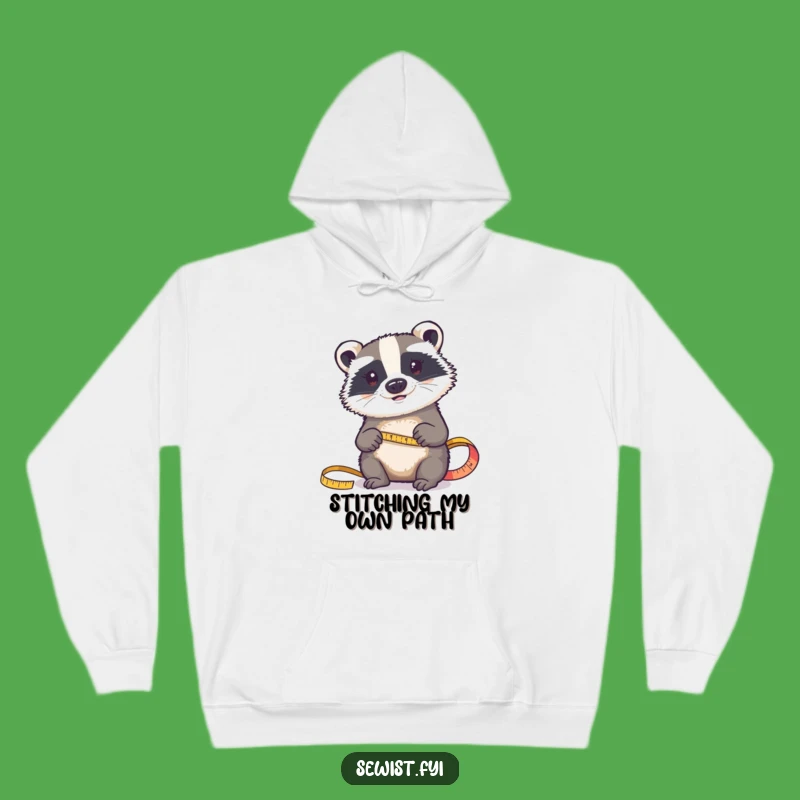 Cozy Funny Badger Measure Hoodie: Determined Critter Stays Warm, Craft Gift