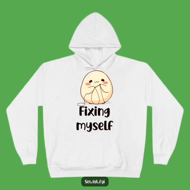 Funny Self-Stitching Dumpling Hoodie: Cozy Culinary Comedy!