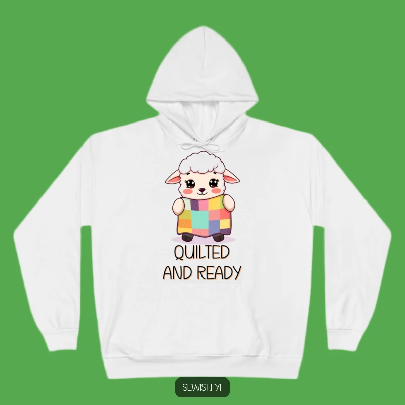Warm Funny Sheep Patchwork Quilt Hoodie: Snuggle Up with Hilarious Crafting Comfort