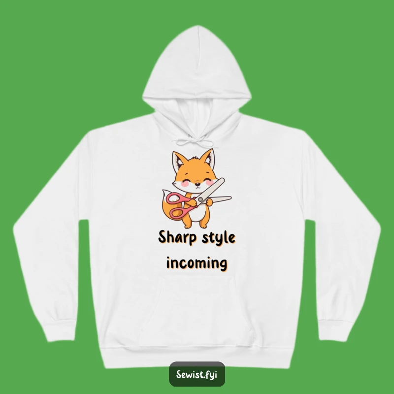 Funny Fox Tailor Hoodie: Cozy Character Cutting Fabric, Perfect Warm Gift