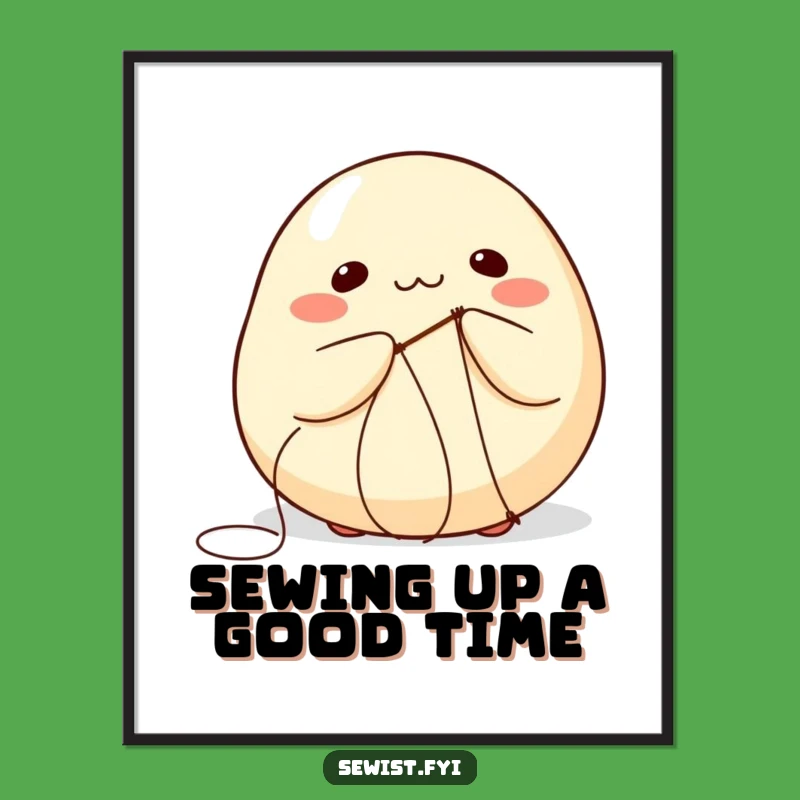 Funny Free Printable Wall Art: Dumpling's Sewing Saga Downloadable Decor