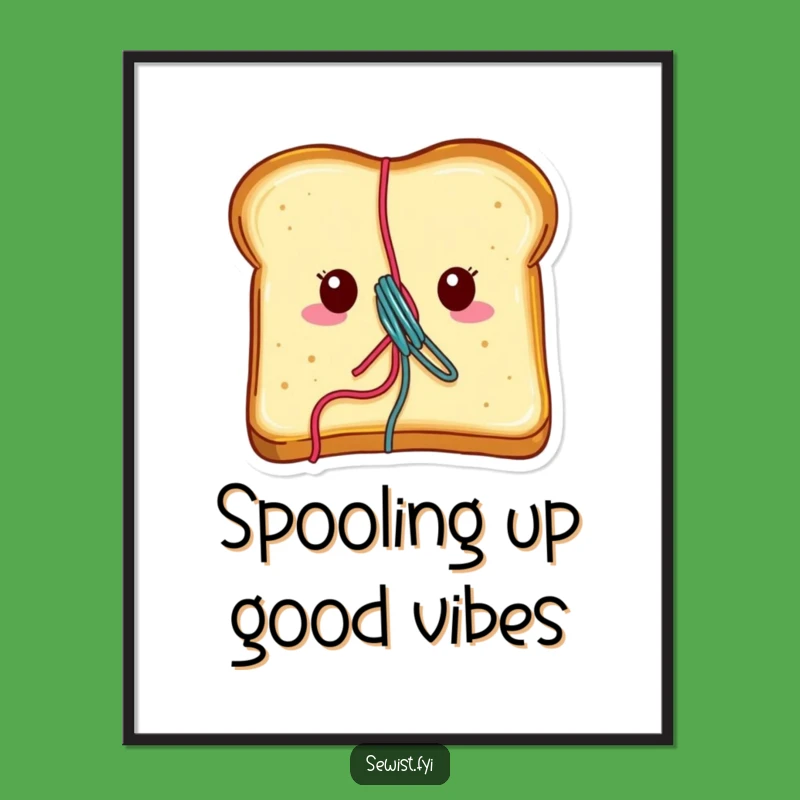 Funny Free Printable Wall Art: Cheerful Toast Sewing Humor, Downloadable Art!