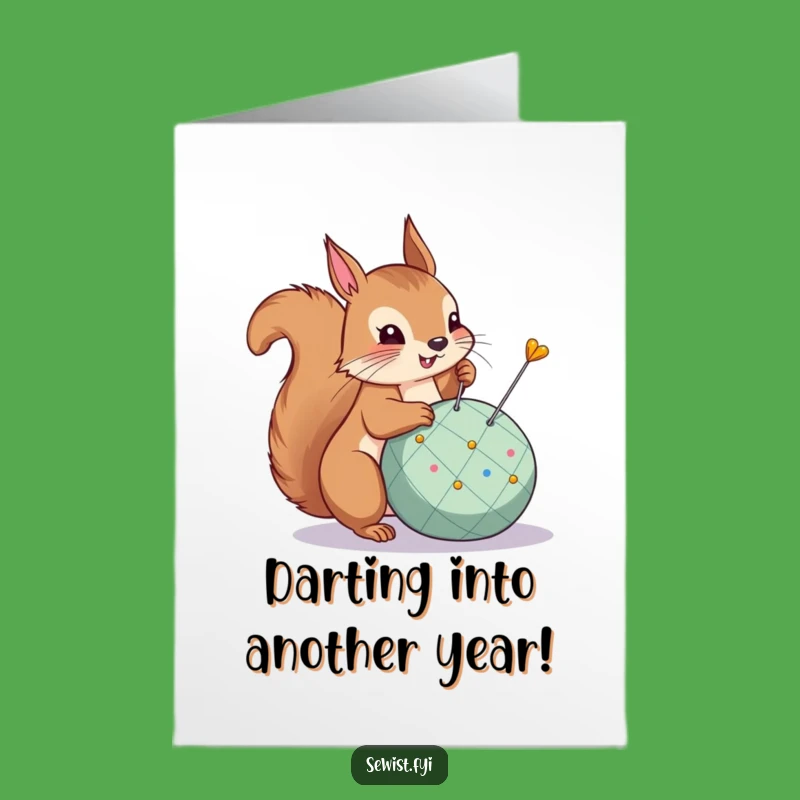 Free Printable Squirrel Birthday Card: Aim for Fun Downloadable Gift for a Great Day!