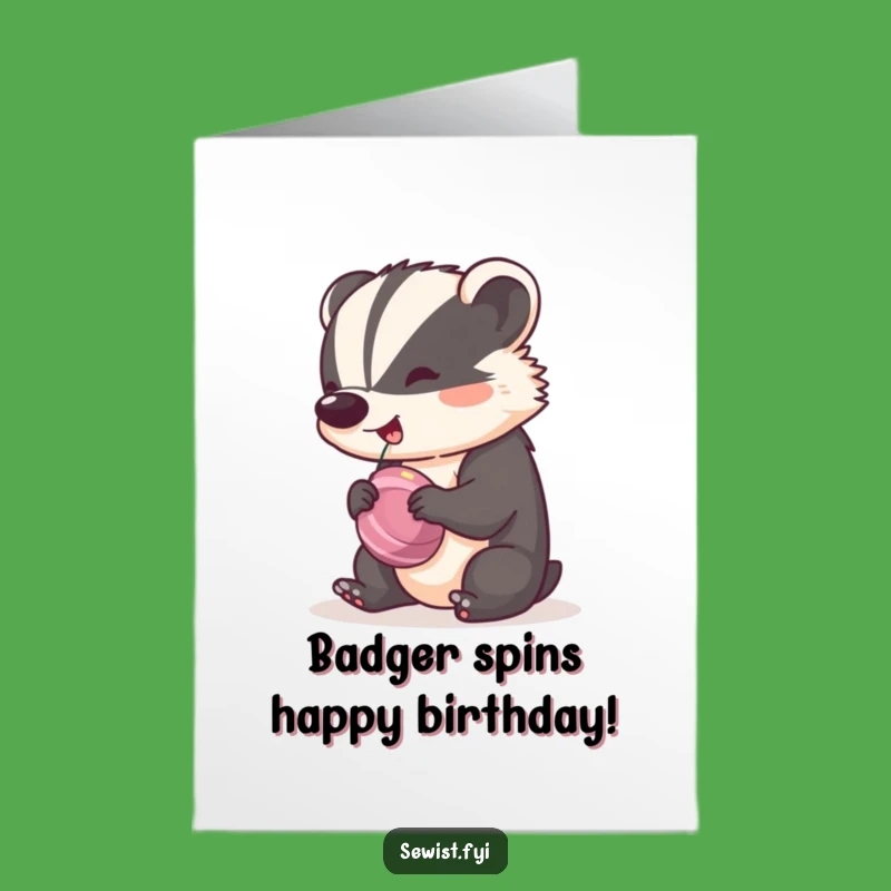 Free Printable Birthday Card: Badger's Crafty Beat, Humorous Downloadable Gift to Print at Home