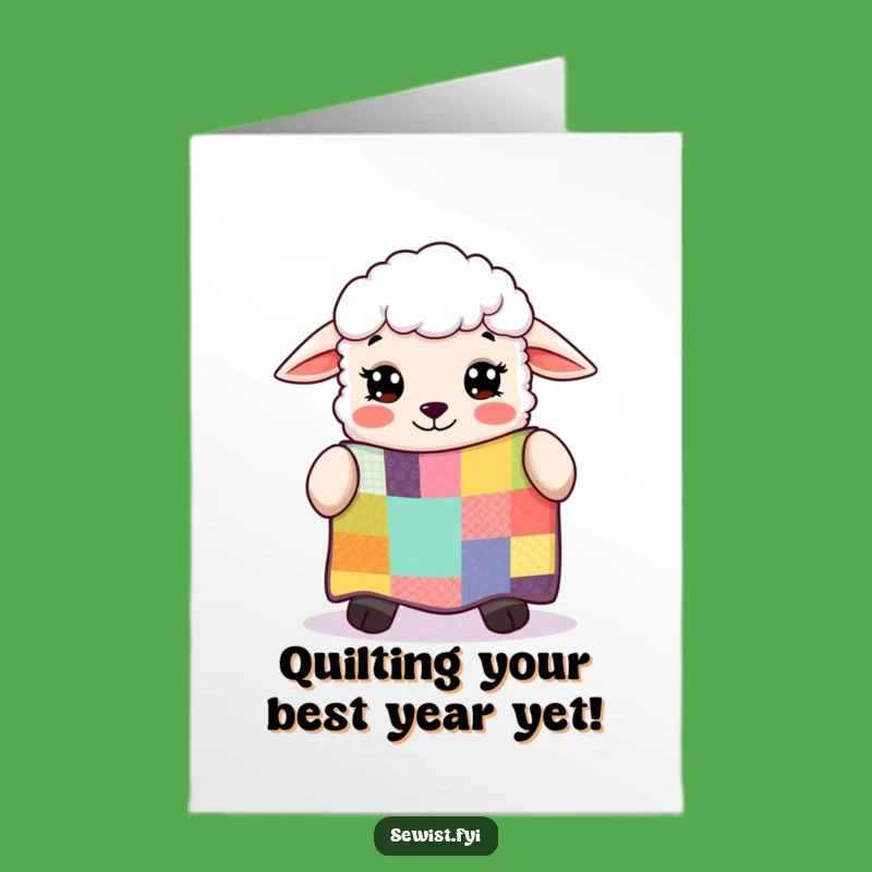 Free Printable Bday Card: Sheep Loves Quilt, Hilarious Downloadable Gift