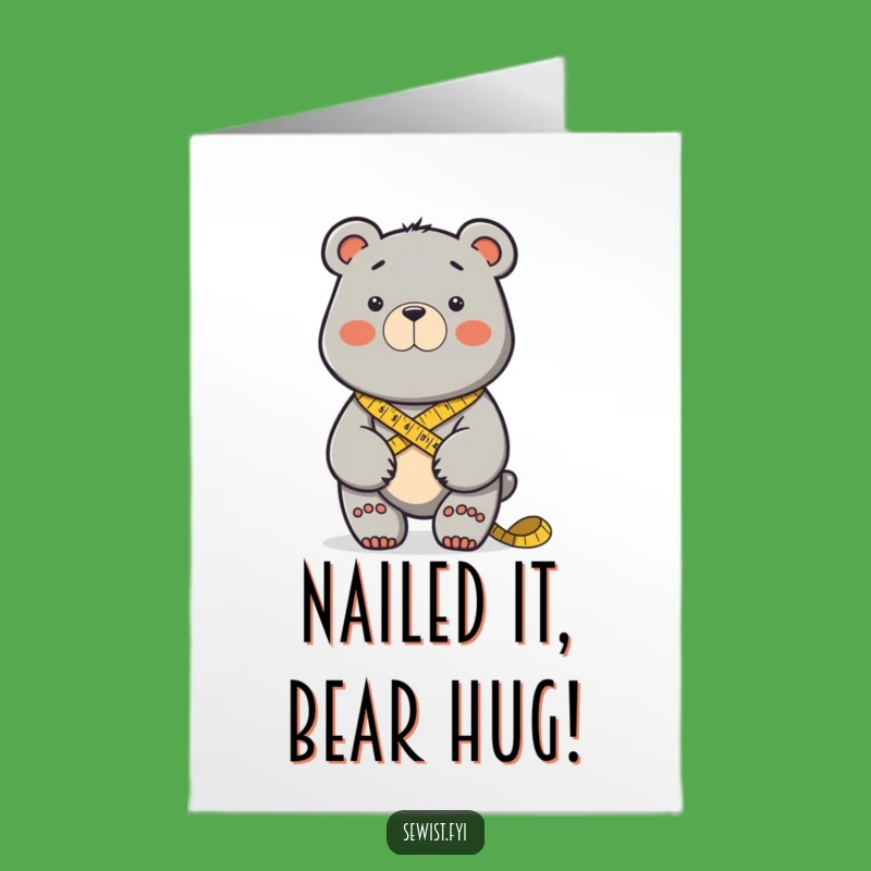 Free Printable Bear Crafter Congratulations Card - Determined Downloadable Gift