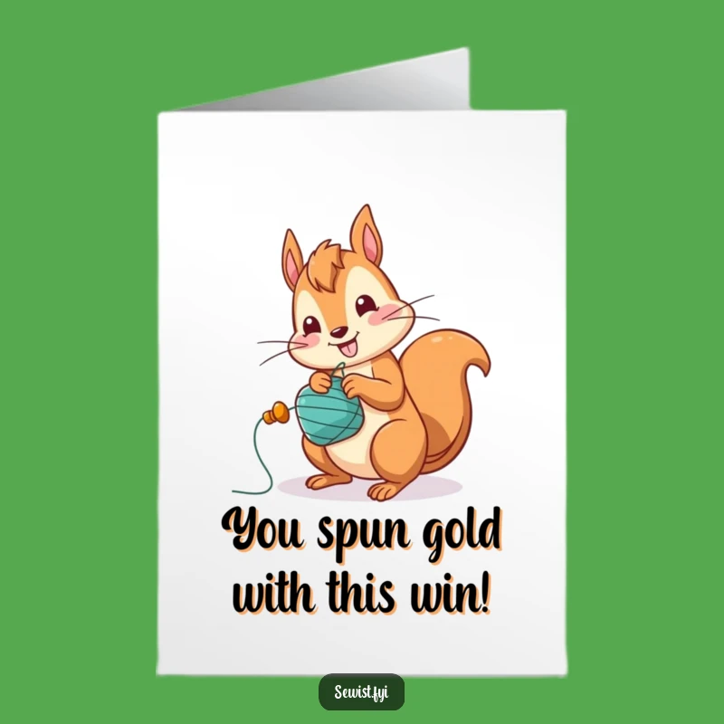 Free Printable Squirrel Card: Winding Up Success with Speedy Congrats!