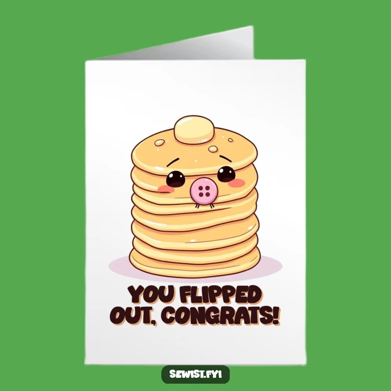 Hilarious Free Printable Congrats Card: Pancake Sewing Achievement, Print at Home!